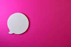 Pink Background With Speech Bubble