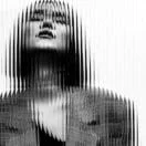 Distorted Portrait of Brunette Woman